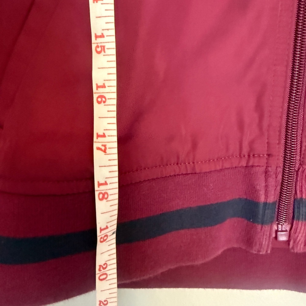 Gap Kids Burgundy Navy Blue Colorblock Zip Up Varsity Bomber Jacket Size S Small - Picture 3 of 7
